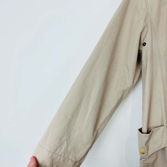 Max Mara Rainwear Beige Shower Proof Modern Tailored Pocket Jacket UK 12 - Picture 6 of 15